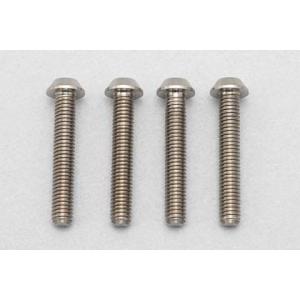 YOKOMO/RP-041-18A/高精度切削 チタン製 ボタンヘッド ソケットスクリュー M3x18mm 4個入