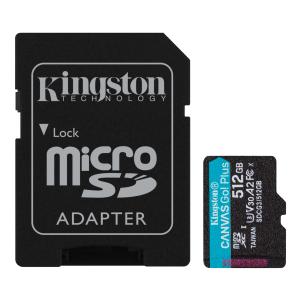 Kingston(キングストン) microSDXCメモリカード 512GB Class10 UHS-I U3 V30 A2 Canvas Go! Plus SDCG3/ 512GB 返品種別A｜joshin