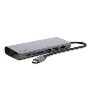 BELKIN USB-C マルチメディアハブ F4U092BTSGY 返品種別A