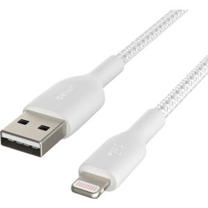 BELKIN USB-A to Lightningケーブル 高耐久編込み 1m CAA002BT1MWH