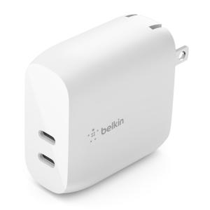 BELKIN PD 3.0対応 BOOST↑CHARGE AC充電器 40W USB Type-Cポート×2(ホワイト) WCB006DQWHJP 返品種別A｜joshin
