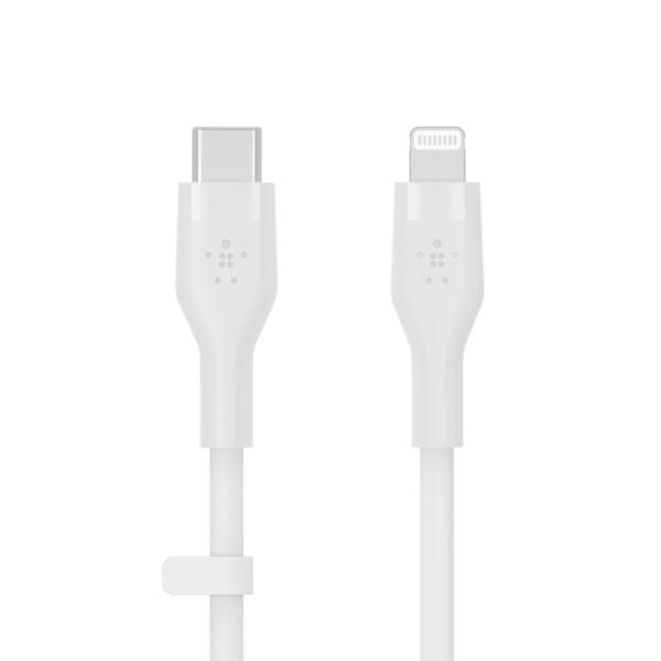BELKIN USB-C to Lightning シリコンやわらかケーブル 1m(ホワイト) CA...