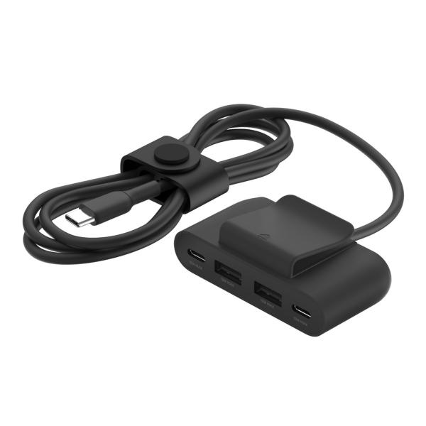 BELKIN RockStar 30W 4ポート充電分配器 電源エクステンダー(ブラック) BUZ0...