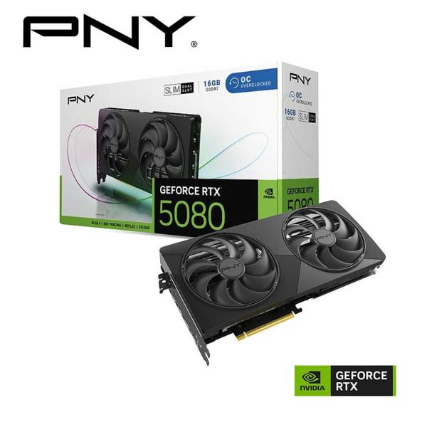 PNY｜ピーエヌワイ PNY GeForce RTX 5080 16GB OC SLIM グラフィッ...