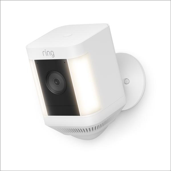 Amazon センサーライト付き屋外カメラ Ring Spotlight Cam Plus Batt...