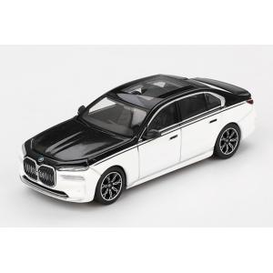 MINI-GT 1/ 64 BMW i7 xDrive60 アルピンホワイト/ ブラックサファイア(...