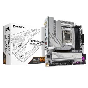 GIGABYTE B650M AORUS ELITE AX ICE ｜AM5(AMD Ryzen 7000/ 8000プロセッサー対応) Micro ATXマザーボード(24.4cm x 24.4cm) Wi-Fi6E B650M  返品種別B