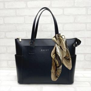 ファクトリーフジタ レディース A4サイズ対応 軽量トートバッグ SAVOY WHITE LABEL Adalynn 13103000-BK