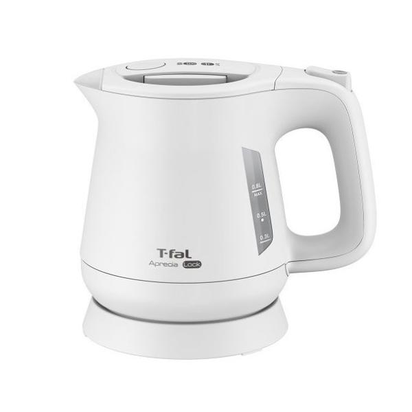 T-FAL (ティファール)電気ケトル 0.8L ホワイト T-FAL アプレシア ロック KO64...
