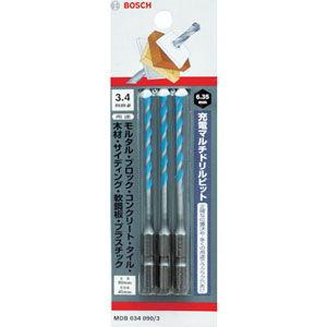 ボッシュ マルチドリルビット 3.4mm(3本入) BOSCH MDB034090/ 3 返品種別B｜Joshin web