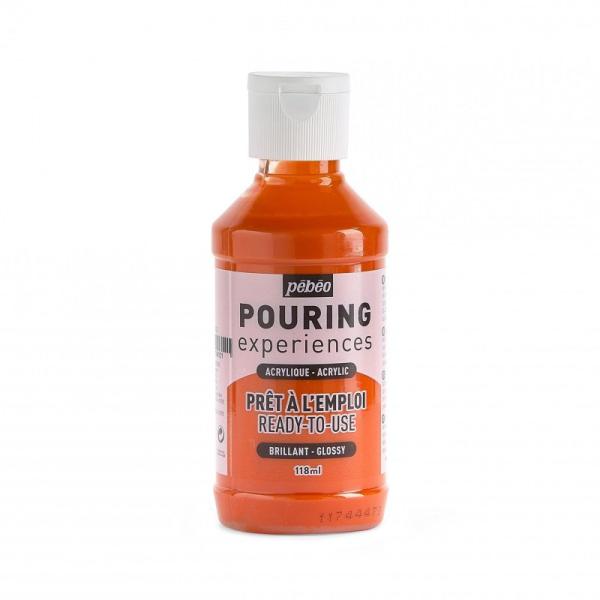 ペベオ ポーリングメディウム入りアクリル絵の具 118mL オレンジ pebeo Ready-to-...