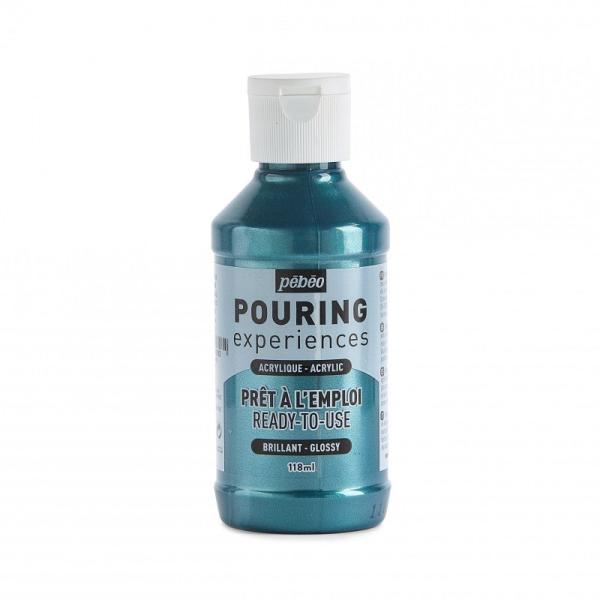 ペベオ ポーリングメディウム入りアクリル絵の具 118mL メタリックコバルトブルー メタリック色 ...