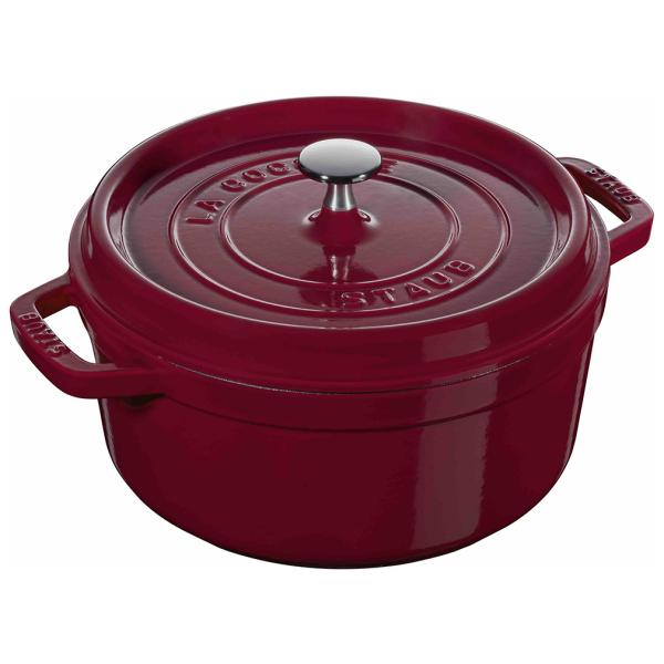 ストウブ (IH対応) 鋳物ホーロー鍋 20cm (ボルドー) STAUB 40502-292 返品...