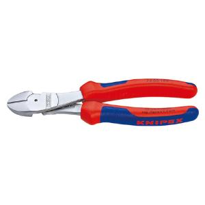 クニペックス 強力型斜ニッパー (硬線用) 180mm (台紙付き) KNIPEX 74 05 18...