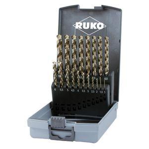 RUKO 19本組 鉄工ドリルセット HSSE プラ入 ルコ 228214RO 返品種別B