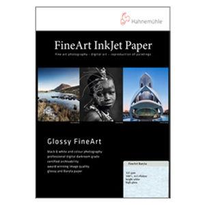 ハーネミューレ インクジェット用紙 厚手 ハイグロスブライトホワイト A2 25枚 Hahnemuhle FineArt Baryta ファインアート バライタ 325gsm 430382