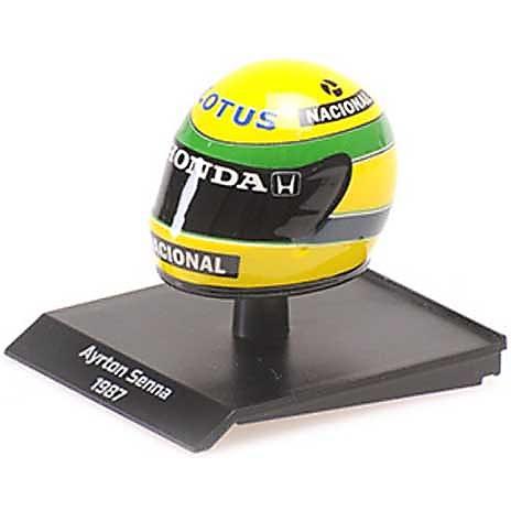 ミニチャンプス 1/ 10 ヘルメット アイルトン・セナ 1987(540388712)ミニカー 返...