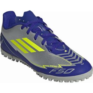 アディダス キッズ F50 CLUB メッシ TF / ターフ用 トレーニングシューズ (ソーラーイエロー/ ルシッドブルー・サイズ：21.0cm) 返品種別B