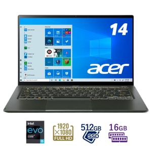 Acer(エイサー) 14.0型ノートパソコン Acer Swift 5 ミストグリーン(Core i5/ 16GB/ 512GB) SF514-55T-H56Y/ G 返品種別A