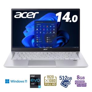 Acer 14.0型ノートパソコン Swift 3ピュアシルバー SF314-511-WF58Y/ S