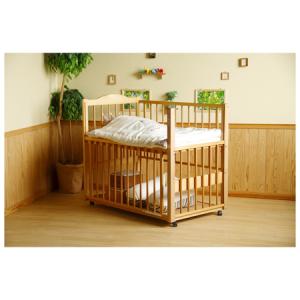 大和屋 特典付！ ベビーベッド リビングコット 敷きマットレス付 防水