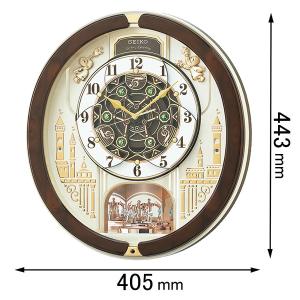 SEIKO（セイコー） 掛け時計 電波 アナログ からくり トリプル