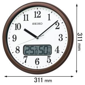 SEIKO（セイコー） 電波掛け時計温度 湿度表示付き KX383B 返品種別A