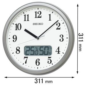 SEIKO（セイコー） 電波掛け時計温度 湿度表示付き KX383B 返品種別A