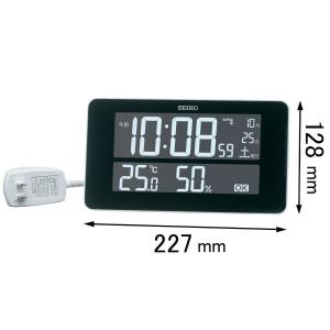 SEIKO セイコー 電波時計 壁掛け時計 置き兼用 DL208W LED