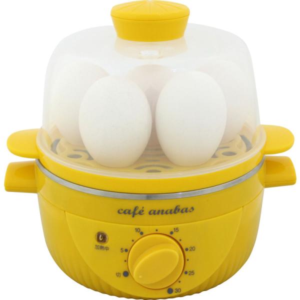 アナバス ゆで玉子名人＆かんたん蒸し器(1段)(イエロー) ANABAS SE-001(ユデタマゴ)...
