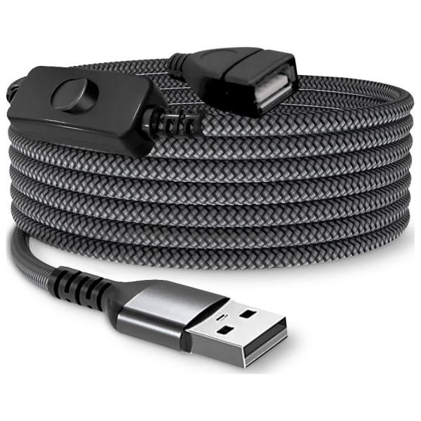 JTT USB電源延長ケーブル ON/ OFFスイッチ付(5m) USBEXC-50 返品種別A