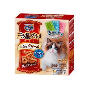 銀のスプーン 三ツ星グルメ お魚味クリーム まぐろ味レシピ 3種のアソート 180g ユニ・チャーム 返品種別A｜joshin