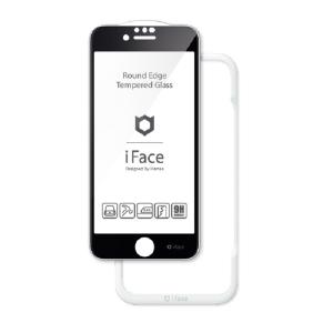 Hamee iPhone SE(第3/ 2世代)/ 8/ 7/ 6s/ 6用 画面保護シート 平面保護 ラウンドエッジ強化ガラス IFACE(ブラック) 41-890264 返品種別A｜joshin