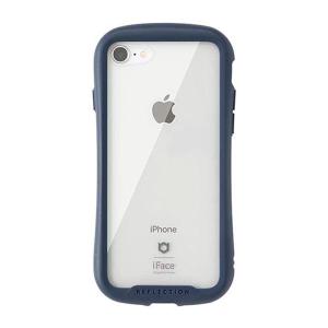 Hamee iPhone SE(第2世代)/ 8/ 7用 iFace REFLECTION 強化ガラスクリアケース(ネイビー) 41-907122 返品種別A