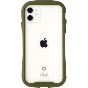 Hamee iPhone 11用 強化ガラス クリアケース iFace Reflection(カーキ) 41-907559 返品種別A｜joshin