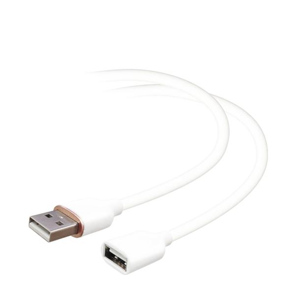 エアージェイ USB 強化コネクターふわふわ延長ケーブル 1m(ホワイト) air-J UCJ-FM...