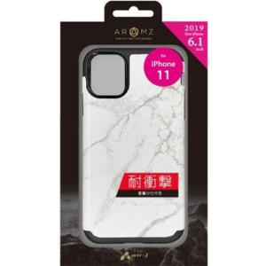 エアージェイ iPhone 11用 耐衝撃スリムバックカバーケース(ホワイトマーブル) air-J AC-P19M-GAWHM 返品種別A｜joshin