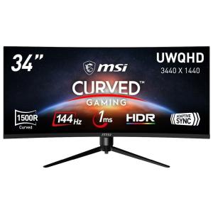 MSI 34型 ウルトラワイド 湾曲 ゲーミング液晶ディスプレイ(144Hz/ 1ms(MPRT)/ UWQHD/ VA/ ノングレア/ 曲面1500R) Optix MAG342CQ OPTIX-MAG342CQ 返品種別B