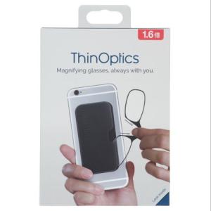 シンオプティクス 拡大鏡 POD(ポッド) スマホ貼付タイプ 1.6倍(ブラック) Thin Optics THOP-POD/ BK-1.6 返品種別A｜joshin