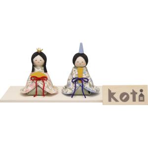 リュウコドウ 京都 ぽてりひな2人(麻の葉)桜几帳付 001-0888 返品種別A