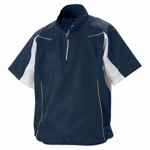 ゼット 男女兼用半袖ジャンパー ZETT 野球 半袖ハーフジップジャンパー Z-BOV515H-2911-2XO