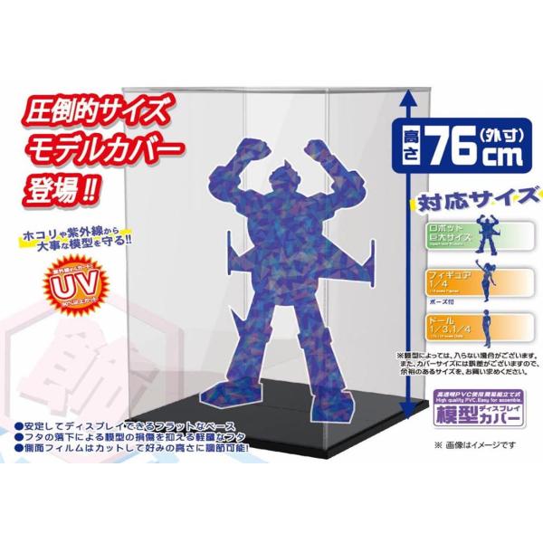 ホビーベース モデルカバープラス 超巨大 ブラック(PPC-K107BK)ディスプレイケース 返品種...