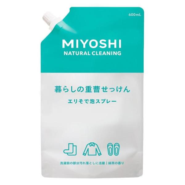 暮らしの重曹せっけん エリそで スパウト 600ml ミヨシ石鹸 返品種別A