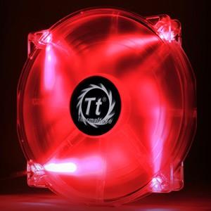 Thermaltake PCケースファン Pure 20 LED/ Fan/ 200mm/ 800rpm/ Black/ LED Red CL-F032-PL20RE-A