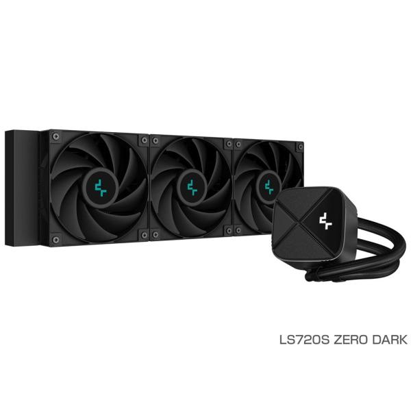 Deepcool 水冷一体型CPUクーラー LS720S ZERO DARK 360mm(ブラック)...