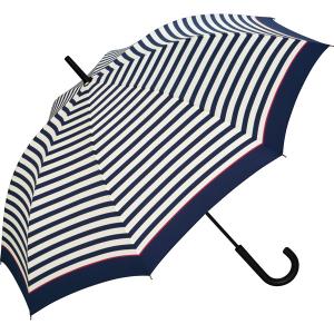Wpc. Wpc. UNISEX 撥水耐風ロングジャンプ傘 ピンクラインボーダー ピンクラインボーダー msa