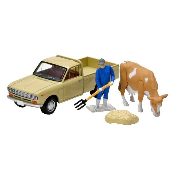 トミーテック 1/ 64 LV-195d ダットサン 1300 トラック(薄茶) フィギュア付(31...
