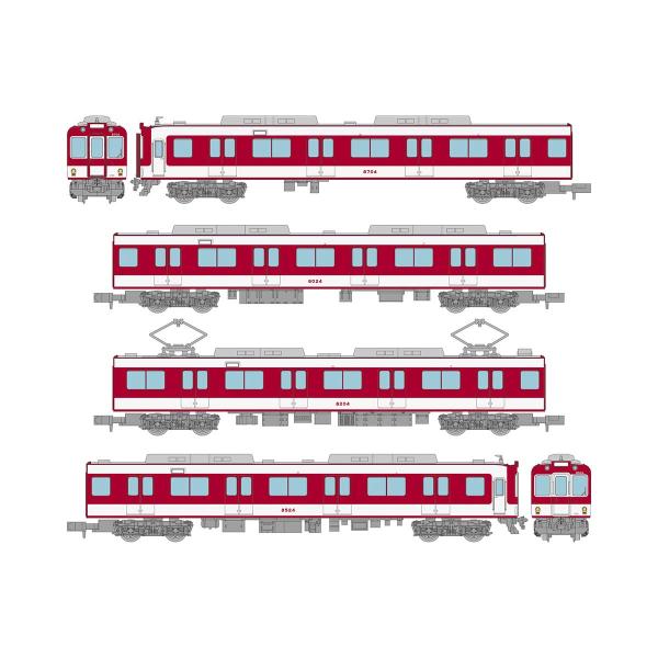 トミーテック (N) 鉄道コレクション 近畿日本鉄道8000系 (初期車・新塗装・裾帯あり) 4両セ...