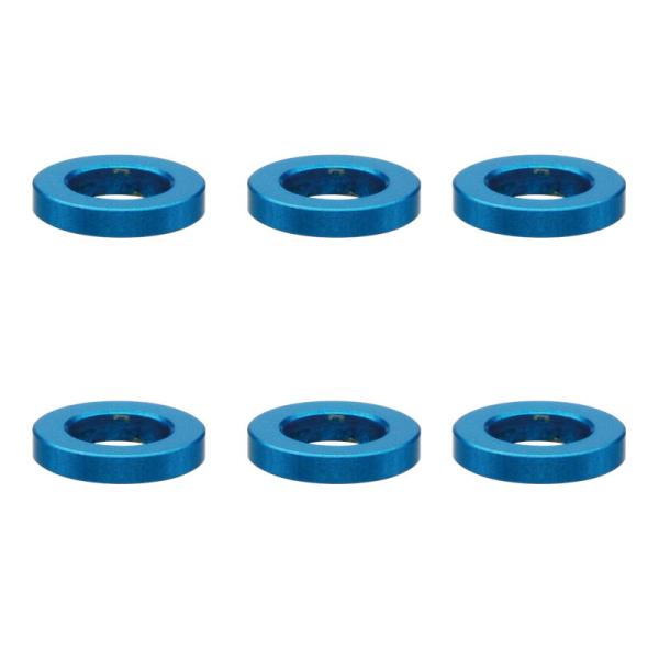 スクエア M3アルミカラー φ5.5×3×1.0t (ライトブルー)6個入リ(SGX-910TB) ...