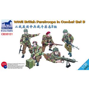 ブロンコ (再生産)1/ 35 英・空挺部隊兵士5体・戦闘シーンBセット無線機(CB35131)プラ...